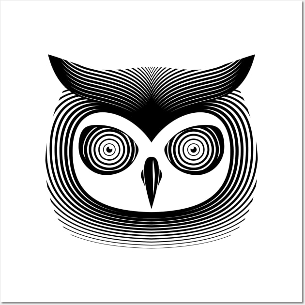 Hypno Owl Wall Art by AxiomDesign